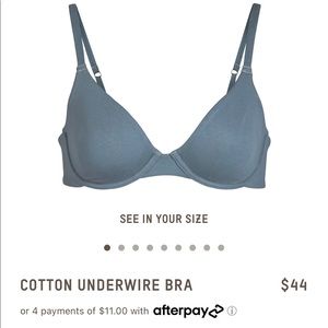 SKIMS COTTON UNDERWIRE BRA😍